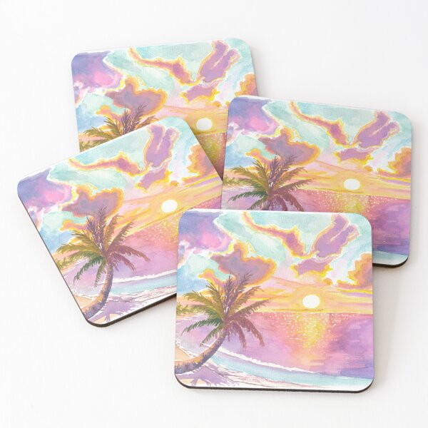 Item preview, Paradise Shores of Rangiroa Tuamotu French Polynesia with Swaying Palm Tree designed and sold by artshop77.