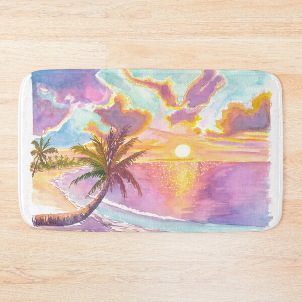 Item preview, Paradise Shores of Rangiroa Tuamotu French Polynesia with Swaying Palm Tree designed and sold by artshop77.