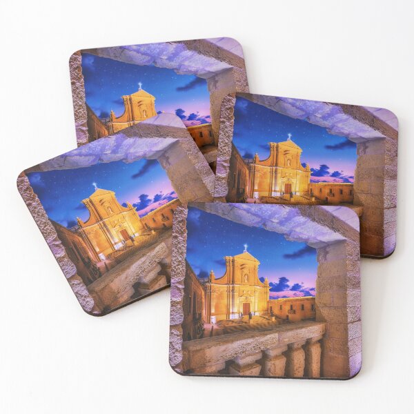 Item preview, Citadel Cathedral in Gozo at sunset - Malta landscape designed and sold by TheArtistOf2022.