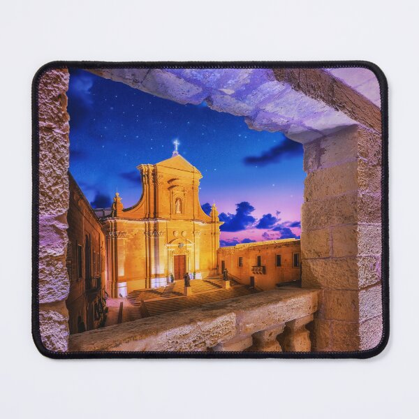 Item preview, Citadel Cathedral in Gozo at sunset - Malta landscape designed and sold by TheArtistOf2022.