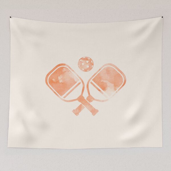 Item preview, Paddle Tennis Racket Watercolor Orange designed and sold by Wordsmith-Wear.