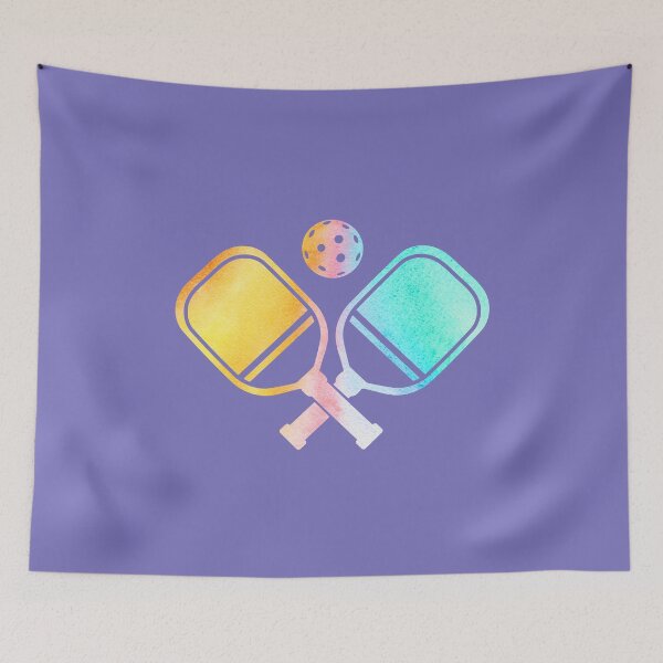 Item preview, Paddle Tennis Racket Watercolor Colorful designed and sold by Wordsmith-Wear.