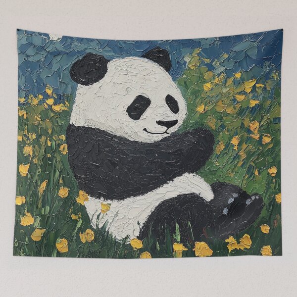 Item preview, panda | Post-impressionist painting style designed and sold by ComicsFactory.