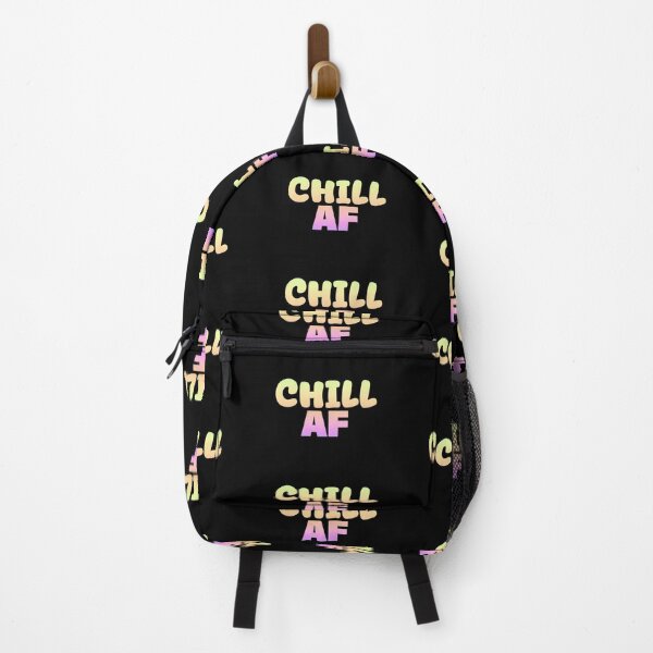 Item preview, Chill Af in Neon Gradient Funny Quotes Typography designed and sold by Memes N Lore .
