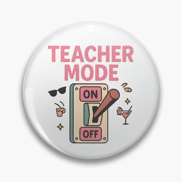 Item preview, Teacher Mode: Off | Fun Retro Switch Digital Art for Teachers 2025 designed and sold by AnnDesignStudio.