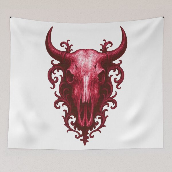 Item preview, Steer Skull Red designed and sold by FarieArt.