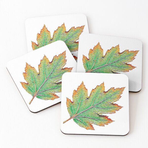 Item preview, Green and orange detailed leaf designed and sold by 1983Paint.