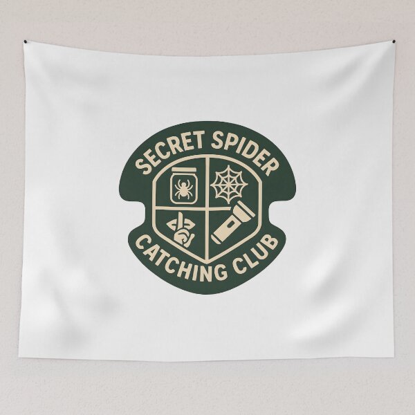 Item preview, Secret Spider Catching Club – Member's Badge designed and sold by celtveor.