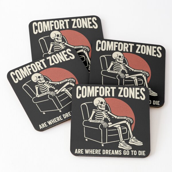 Item preview, Comfort Zones Kill Dreams - Skeleton Couch Meme designed and sold by ac3iongDcreator.
