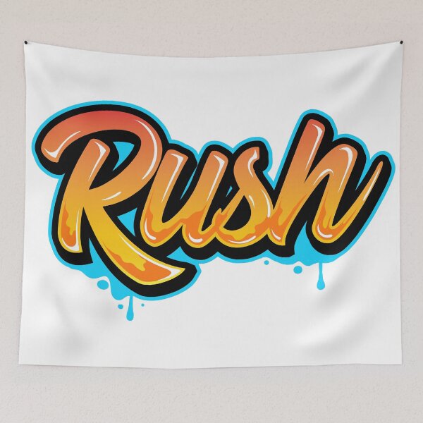 Item preview,  Rush – Fast-Paced Typography Sticker for Hustlers designed and sold by PigpanStickerrr.