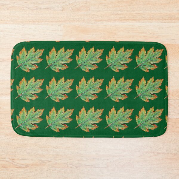 Item preview, Green and orange detailed leaf watercolor  designed and sold by 1983Paint.