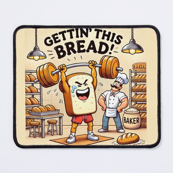 Item preview, Gettin’ This Bread – Funny Fitness Bread Design designed and sold by PixelForge.com.de.