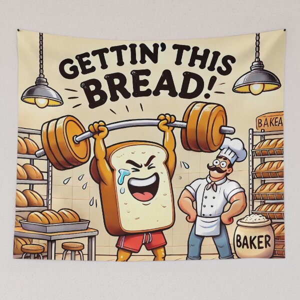 Item preview, Gettin’ This Bread – Funny Fitness Bread Design designed and sold by PixelForge.com.de.
