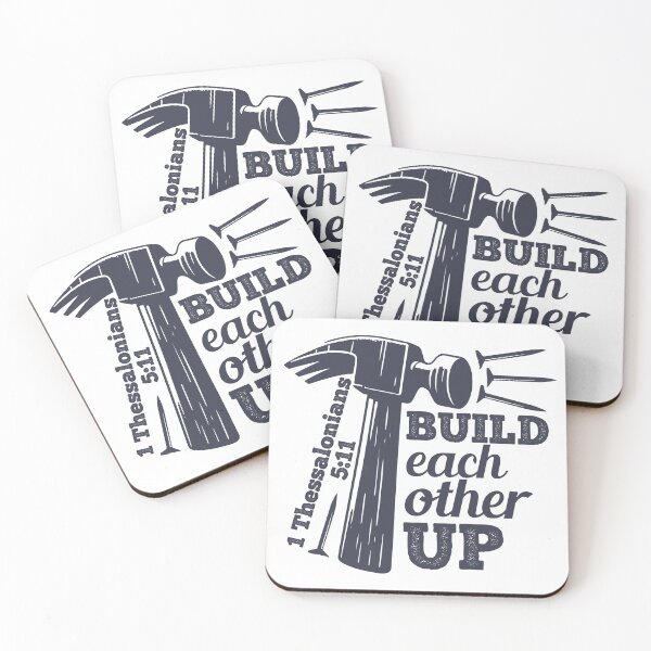 Item preview, 1 Thessalonians 5:11 Build Each Other Up Bible Verse Design designed and sold by EdifiedExpressions.
