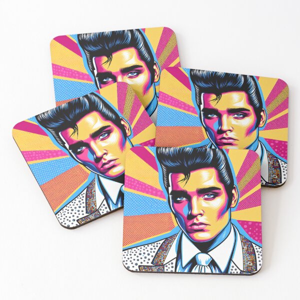 Item preview, Elvis Presley Pop Art – Retro Rockstar Vibes designed and sold by EMSAEXPRESSIONS.