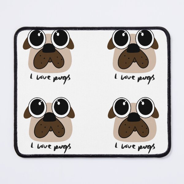 Item preview, I Love Pugs Pug Fan Pug Lover designed and sold by MadeInManny.