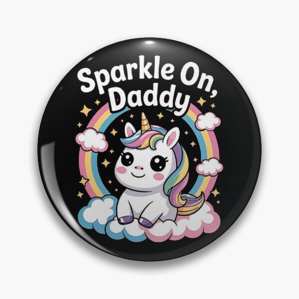 Item preview, Sparkle On, Daddy: Whimsical Unicorn and Rainbow Art designed and sold by love3617.