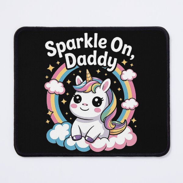 Item preview, Sparkle On, Daddy: Whimsical Unicorn and Rainbow Art designed and sold by love3617.