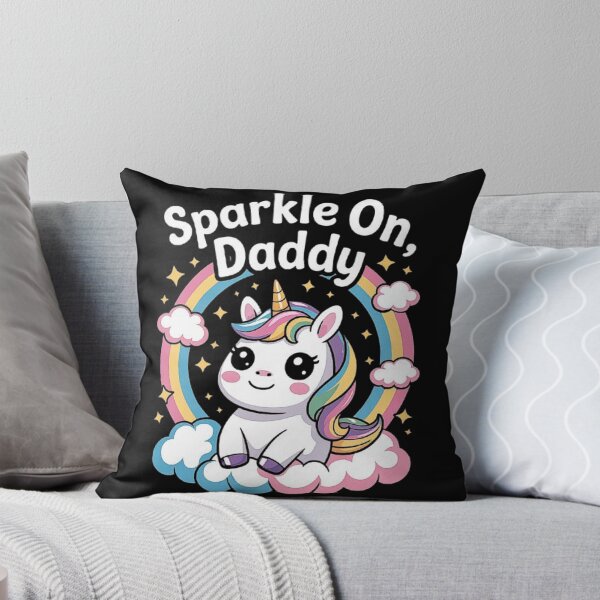 Item preview, Sparkle On, Daddy: Whimsical Unicorn and Rainbow Art designed and sold by love3617.