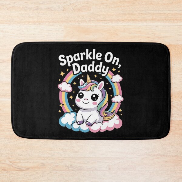 Item preview, Sparkle On, Daddy: Whimsical Unicorn and Rainbow Art designed and sold by love3617.