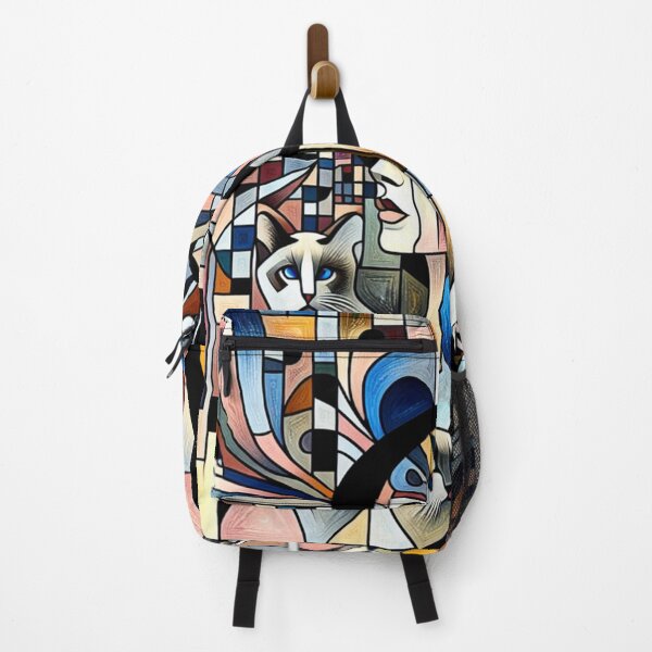 Item preview, Cubist Cat Lovers – Abstract Feline Art designed and sold by EMSAEXPRESSIONS.