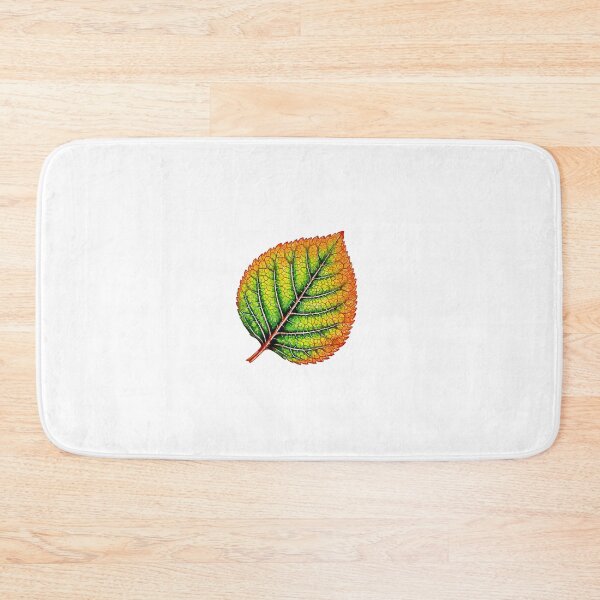Item preview, Detailed green and orange watercolor leaf designed and sold by 1983Paint.