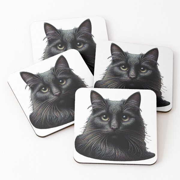 Item preview, Elegant Black Cat – Detailed Line Art designed and sold by EMSAEXPRESSIONS.