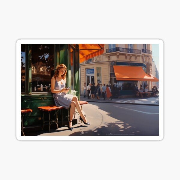 Paris Café Sticker