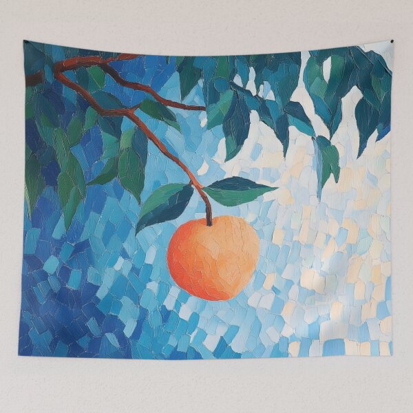 Item preview, Peach fruit | Post-impressionist painting style designed and sold by ComicsFactory.