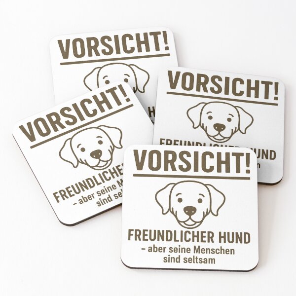 Item preview, Caution! Friendly Dog – Funny saying for dog lovers in warning sign style designed and sold by Globuwear.