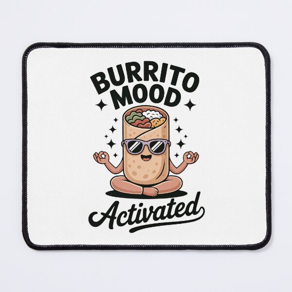 Item preview, Burrito Mode Activated – Funny Meditating Burrito Character Design designed and sold by ThatBBStore.