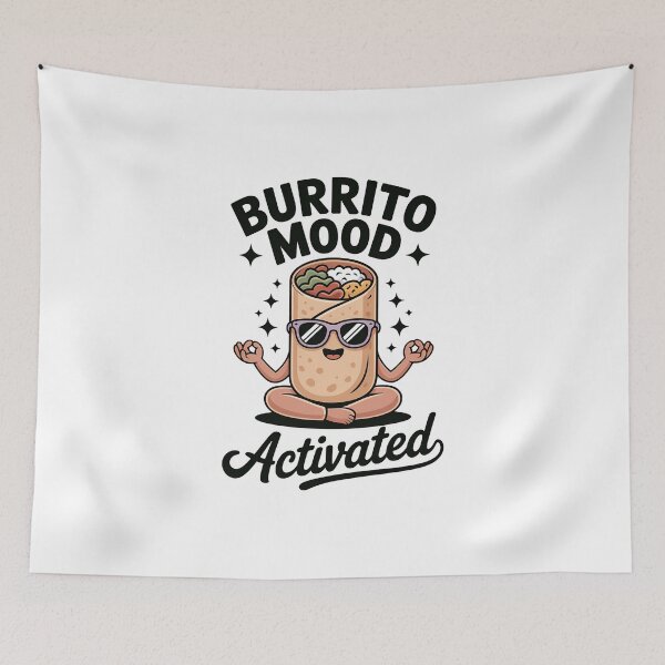 Item preview, Burrito Mode Activated – Funny Meditating Burrito Character Design designed and sold by ThatBBStore.