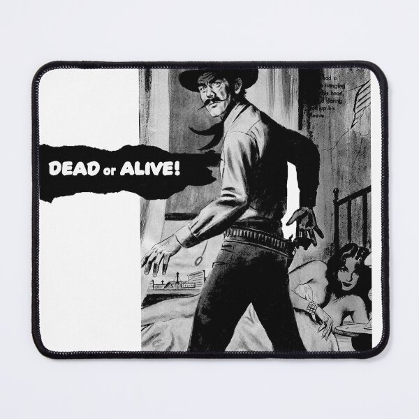 Item preview, Vintage Western Wanted Poster – Dead or Alive Cowboy Art designed and sold by weirdfishes123.