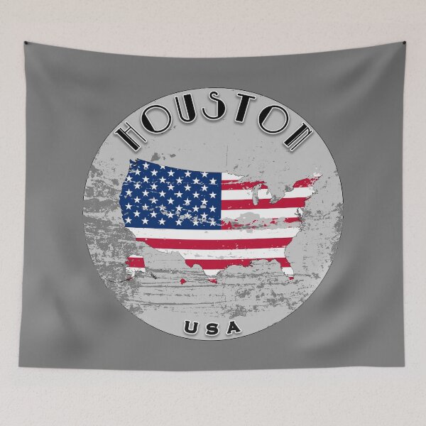 Item preview, Houston United States of America Flag Worn  designed and sold by World Designs.
