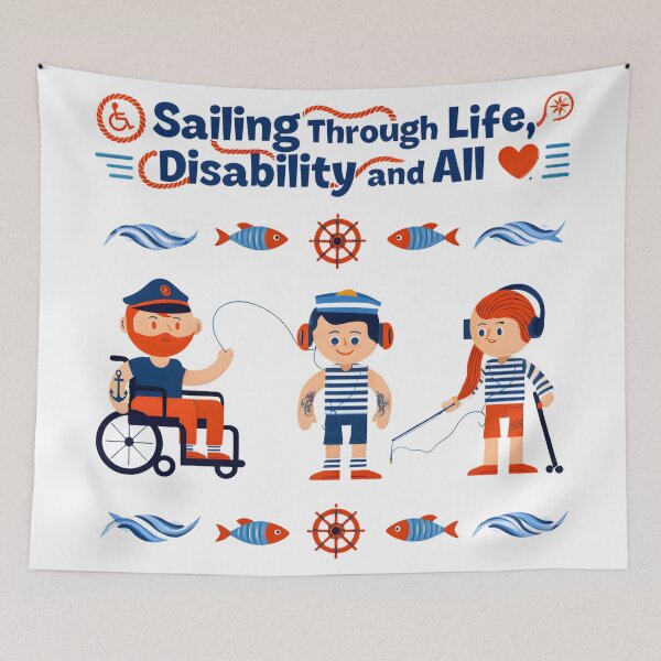 Item preview, Sailing Through Life, Disability and All | Inclusive Nautical Empowerment Digital Art 2025 designed and sold by AnnDesignStudio.
