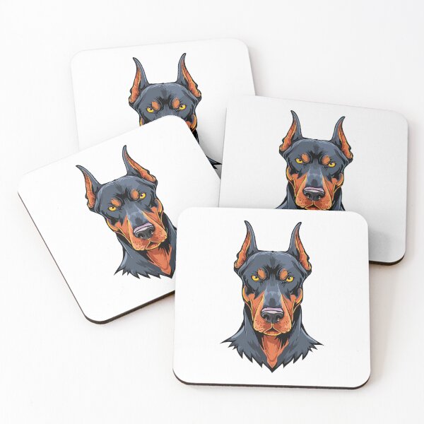 Item preview, Portraits of a head Doberman dog front view, Illustration of gorgeous fierce doberman dog, doberman pinscher, american doberman, dog doberman designed and sold by Danler.