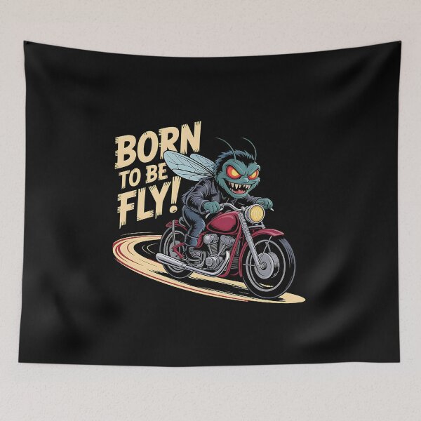 Item preview, Born To Be Fly Biker Chopper Funny Insect designed and sold by SurrealArtSzysz.