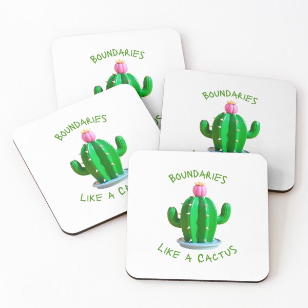 Item preview, Boundaries Like a Cactus – Funny Self-Care Graphic (Green Version) designed and sold by T. E. Wilder.