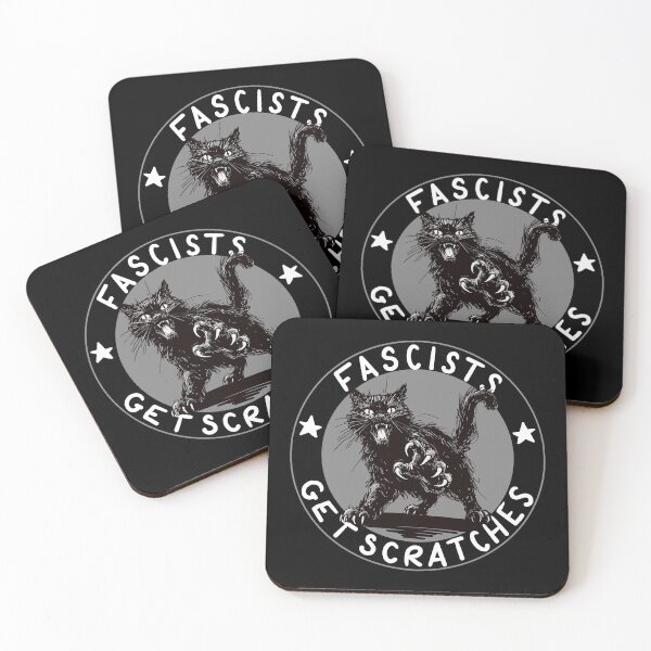 Item preview, Cats Against Fascists Grey Version designed and sold by KilkennyCat Art.
