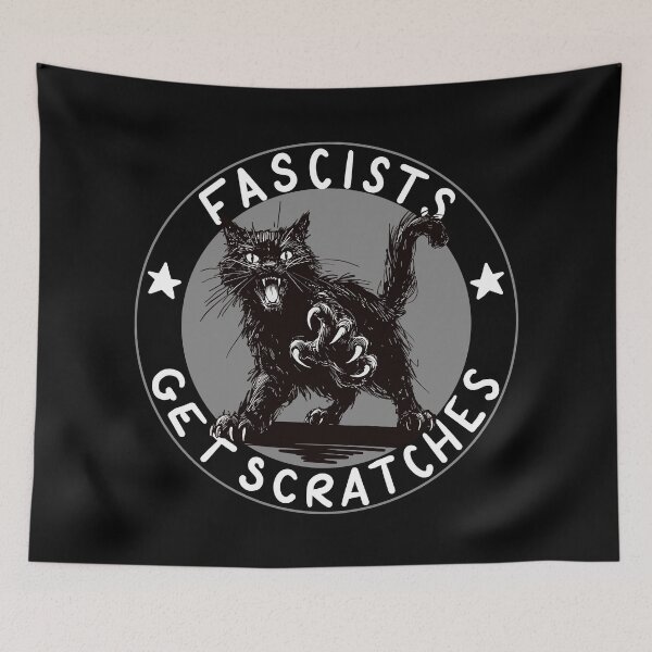 Item preview, Cats Against Fascists Grey Version designed and sold by KilkennyCat Art.