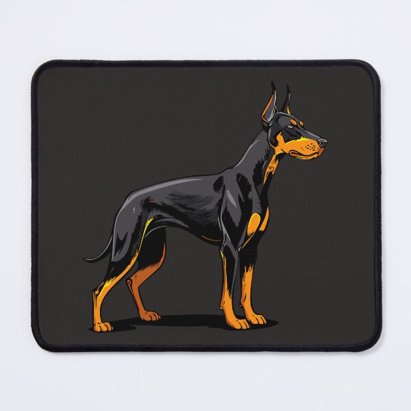 Item preview, Portraits of a Doberman dog side view, Illustration of gorgeous fierce doberman dog standing, doberman pinscher, american doberman, dog doberman designed and sold by Danler.