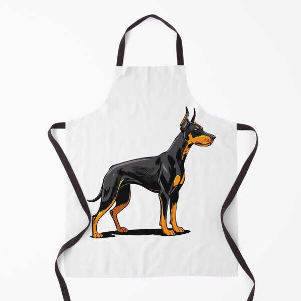 Item preview, Portraits of a Doberman dog side view, Illustration of gorgeous fierce doberman dog standing, doberman pinscher, american doberman, dog doberman designed and sold by Danler.