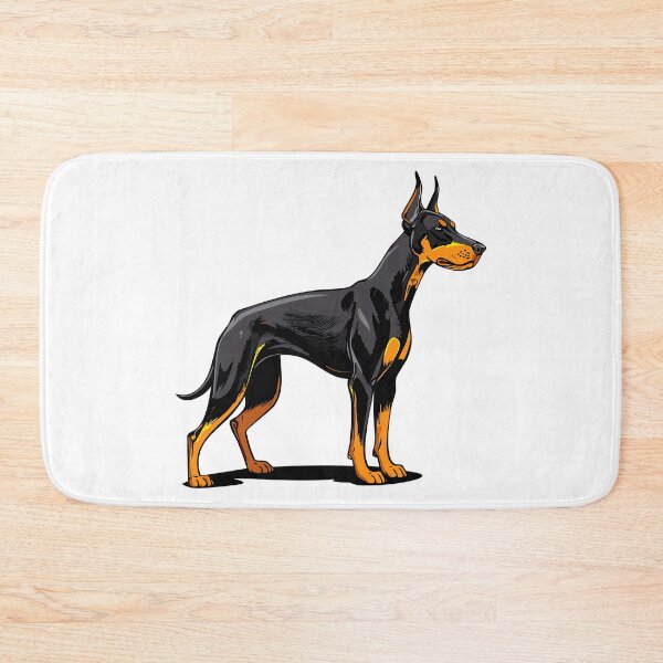 Item preview, Portraits of a Doberman dog side view, Illustration of gorgeous fierce doberman dog standing, doberman pinscher, american doberman, dog doberman designed and sold by Danler.