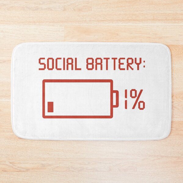 Item preview, Social Battery: 1% designed and sold by PastimeMastery.