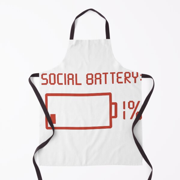 Item preview, Social Battery: 1% designed and sold by PastimeMastery.