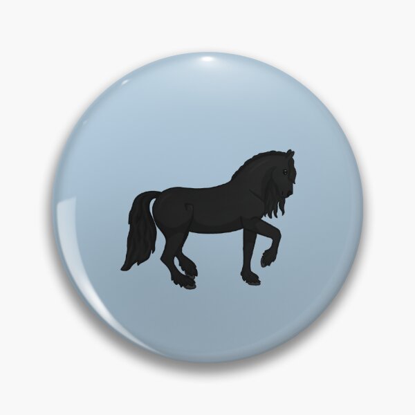 Item preview, Cartoon Friesian Horse - Piaffe Illustration  designed and sold by Art By Drina.