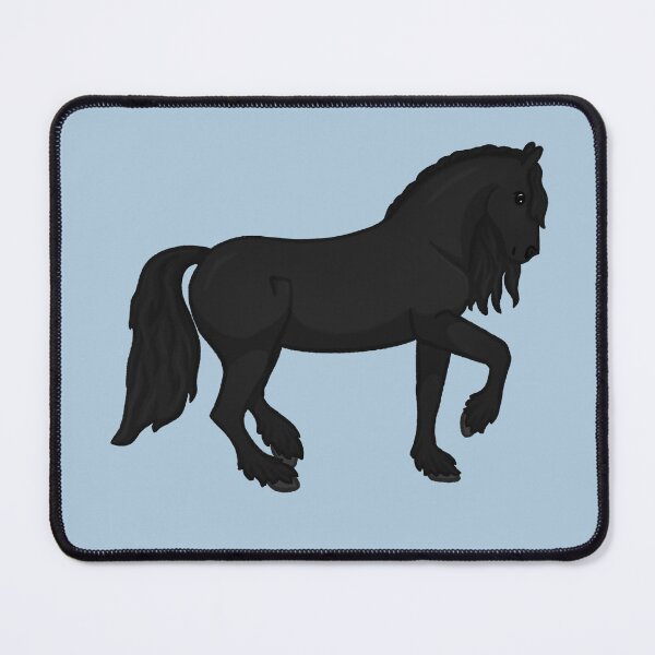 Item preview, Cartoon Friesian Horse - Piaffe Illustration  designed and sold by Art By Drina.