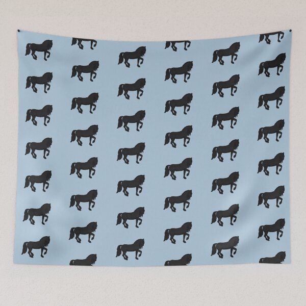 Item preview, Cartoon Friesian Horse - Piaffe Illustration  designed and sold by Art By Drina.