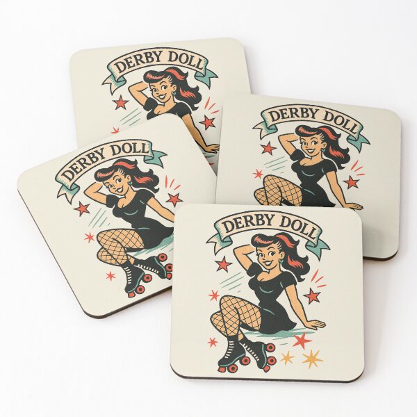 Item preview, Derby Doll – Retro Pin-Up Roller Skater Girl Design designed and sold by Victor Shadehorn.