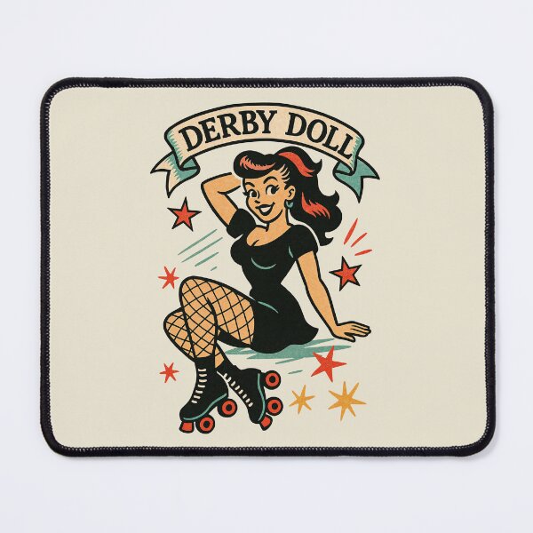 Item preview, Derby Doll – Retro Pin-Up Roller Skater Girl Design designed and sold by Victor Shadehorn.